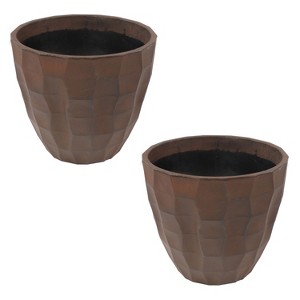 Sunnydaze Indoor/Outdoor Pebbled Polyresin Flower Pot Planter - 16" - 1 of 4