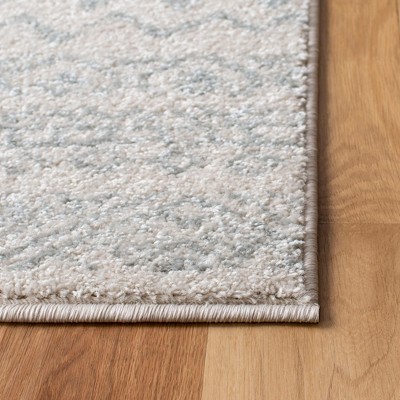 Ivory and Light Grey Hand-knotted Round Wool Area Rug