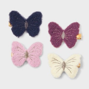 Girls' 4pk Butterfly Hair Clip Set - Cat & Jack™ - 1 of 3