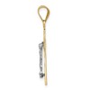 Black Bow Jewelry 14k Two Tone Gold Diamond-cut Crucifix Cross Pendant - 2 of 4