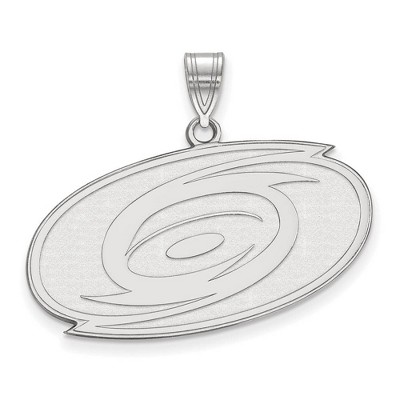 Black Bow Jewelry 10k White Gold Carolina Hurricanes NHL Large Pendant