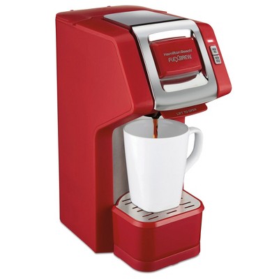 Hamilton Beach 2.5-Cup FlexBrew Coffee Maker - Red: Single Serve, K-Cup Compatible, 1050W, Electric, Hand Wash