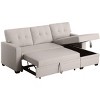 NicBex Couches for Living Room Pull out Sectional Sofa Couches Modern Comfy Upholstered Sofa with Chaise and Storage - 4 of 4