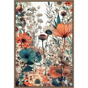 Amanti Art Meadow flowers 9 by Justyna Jaszke Framed Canvas Wall Art - 1 of 4