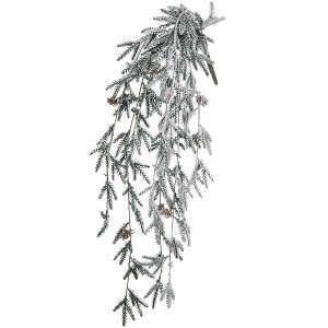 Sullivans Artificial Pine Cascade Bush 31"H White - 1 of 2