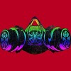 Men's Design By Humans Fluorescent Bomber Mask By Exosam T-Shirt - 2 of 4
