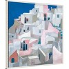 30"x30" Santorini Seashore by Ana Rut Bre Framed Canvas Wall Art Print White - Amanti Art: Modern Style, Polystyrene Frame - 2 of 4