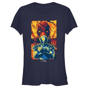 Junior's Marvel: Deadpool & Wolverine Gradient Poster T-Shirt - 1 of 4