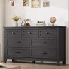 7 Dresser Wide Drawer with Storage,Wooden Closet Storage Chest for Living Room, Bedroom - 2 of 4
