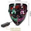 2 Sets of LED Halloween Masks-with x-Shaped Eyes and Three Modes of Illumination,Terrifying v-Shaped Glowing Mask - 2 of 4