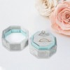 Unique Bargains Octagon Velvet Ring Box 2 Slots for Wedding Ceremony Proposal Engagement Birthday 1 Pc - 2 of 4
