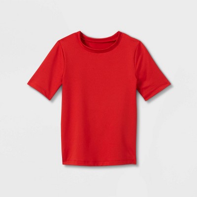 Toddler Boys' Short Sleeve Rash Guard Swim Shirt - Cat & Jack™ Red