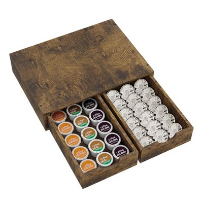 Simple Trending K Cup Organizer Coffee Pod Storage Box, Tea Organizer Holder and Drawer Storage Holds, 30 Pods Capacity