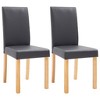 vidaXL Dining Chairs 2 pcs Gray Faux Leather - 2 of 4