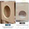 67" Tall Cat Tree Tower with Litter Box Enclosure, Rattan Nest & Condo, Modern Wood Design - 4 of 4