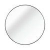 Black 16 Inch Metal Round Bathroom Mirror with Durable Construction and Sleek Finish - 3 of 4