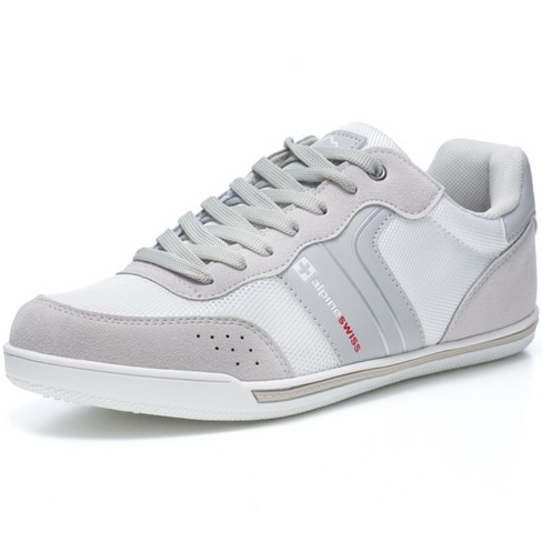 Alpine Swiss Mens Knit Fashion Sneakers Lightweight Athletic Walking Tennis Shoes - White - Size 11