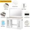 PAGED Makeup Vanity Desk Classic Wall-Mounted Vanity Desk with Mirror, Drawer for Bedroom, Powder Room, Bathroom - 4 of 4