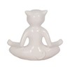 Sagebrook Home 7" Ceramic Yoga Cat Sculpture - Contemporary White Table Decor For Home, Office, Yoga Studio, Spa - Yoga Lover Gift Idea - 3 of 4