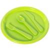 Basicwise Reusable Cutlery Set of 16 - Plastic Plates, Spoons, Forks and Knives (4 of each) - 4 of 4