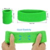 Unique Bargains Terry Cloth Sports Athletic Gym Headband Wristband Sweatband 10 Sets - 2 of 4