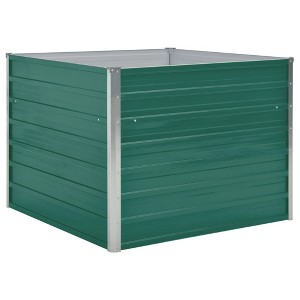 vidaXL Raised Garden Bed Patio Raised Flower Bed Galvanized Steel Planter - 1 of 4