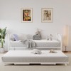 Daybed with Trundle, Metal Twin Bed Frame with Pop Up Foldable Trundle Bed, Sofa Bed Frame with Stylish Headboard - 2 of 4