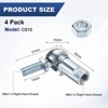 Unique Bargains Self-lubricating Steel Durable Multipurpose Use Rod End Bearings 4 Pcs - 3 of 4