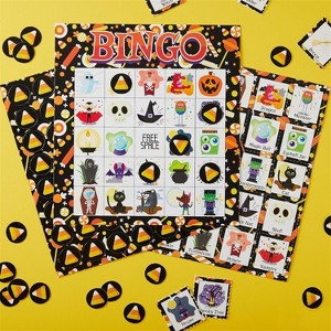 Joyfy 28 Players Halloween Bingo Cards Set, Halloween Party Supplies Kids Games, Halloween Bingo Game for School Classroom Family Group Activities - 1 of 4