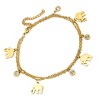 Steeltime Ladies 18k gold plated stainless steel anklet with elephant and adorned with crystals charms - 2 of 4