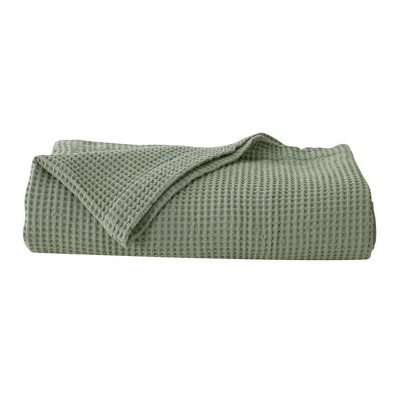 Knit Waffle Weave Cotton Bed Blanket - Patina Vie