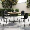 Fontoi Accent Chair, 4PCS Modern Dining Chair with Unupholstered, Kitchen Dining Room Chairs with Armless, Black, 21.26"*20.08"*33.27" - 4 of 4