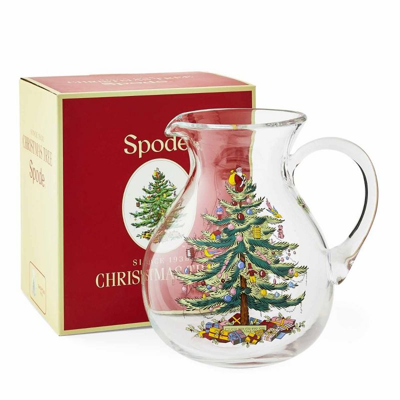 Spode Christmas Tree Glass Pitcher - 6 Pt., 2 of 6