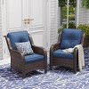Set of 2 Outdoor Woven Rattan Single Sofas, All-Weather Patio Lounge Chairs for Garden, Porch, or Poolside - 2 of 4