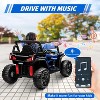 12V Ride On Car for Big Kids, Electric Off-Road Vehicle with Remote Control, 4-Wheel Suspension, LED Lights & Bluetooth - 3 of 4