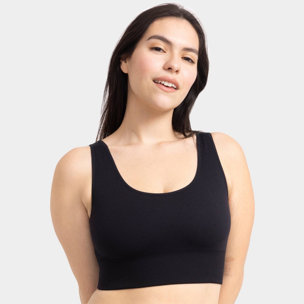 Fruit of the Loom Women's 360° Stretch Seamless Comfort Longline Sports Bra - Black XL