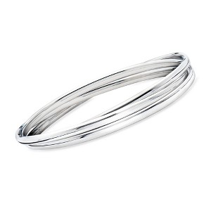 Ross-Simons Italian Sterling Silver Rolling Bangle Bracelet - 1 of 4