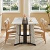 TiramisuBest70.9"Rectangular Large Dining Table, Marble Grain Waterproof Large Desk for 8 People, Deluxe Family Dining Table with Adjustable Legs - 2 of 4