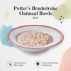 Portmeirion Potter's Brushstroke Oatmeal Bowl, Set of 4, Ideal for Porridge, Soup, Desserts, Durable Earthenware Bowls, Made in UK - Red - 2 of 4