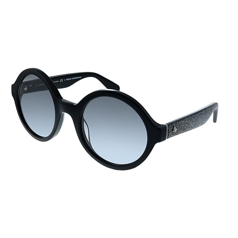 Kate Spade Khrista/S S2J O0 Womens Round Sunglasses Shiny Black 52mm, 1 of 4