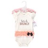 Little Treasure Baby Girl Cotton Bodysuits 3pk, Lets Do Brunch - 2 of 2