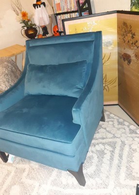 Pacific blue elliott online wingback chair