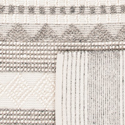Coastal Charm Hand-Tufted Wool Rectangular Gray Rug 8' x 10'