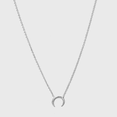 Sterling Silver Recycled Metal Crescent Chain Necklace - Universal Thread™ Silver