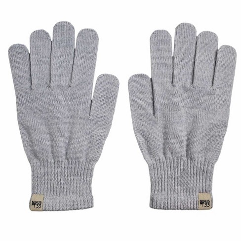 Minus33 Merino Wool Lightweight - Fingerless Gloves Ash Gray L