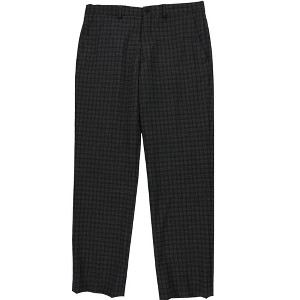 Armani Mens Checkered Slim Fit Dress Pants Slacks, Grey, 30W x 32L - 1 of 3