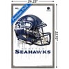 Trends International NFL Seattle Seahawks - Drip Helmet 20 Framed Wall Poster Prints - 3 of 4