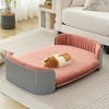 Dog Sofa Bed for Small Dogs and Cats,Elevated Pet Couch with Washable Cover, Indoor Small Dog Sofa for Living Room - LAOTIES - 3 of 4