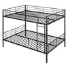 TOAOTBNBO Comfortable King Platform Bed with Ladder, Classic Bed Frames with Twin over Twin Design, Elegant Beds with Strengthened Slats, Sliver - 2 of 4