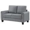 Coaster Home Furnishings Davis Upholstered Rolled Arm Loveseat Grey - 2 of 4